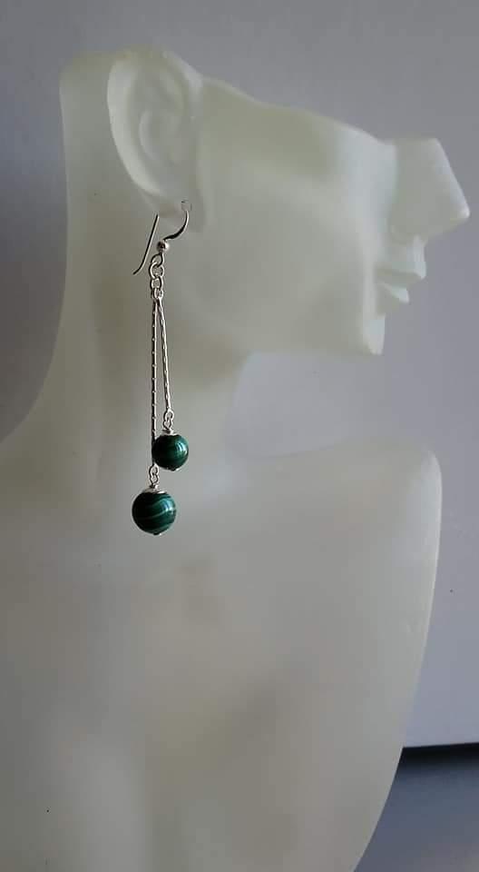 Bo longues malachite buste